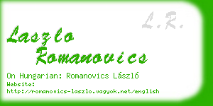 laszlo romanovics business card